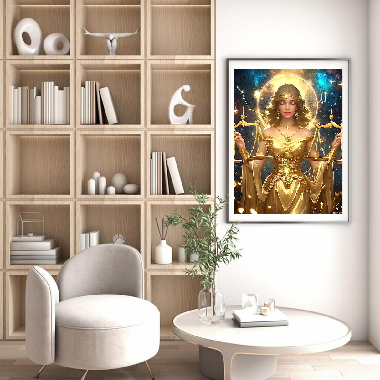 MOER SKY Libra Constellation Diamond Painting Kits for Adults, DIY 5D Constellations Diamond Art Full Drill for Adult, for Beginner Home Wall Decor Gift 12x16 Inch MOER SKY