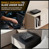 NIANPU Gun Safe Alternative,Portable Gun Case Handgun Lock Box Quick Access Pistol Safe Small Handgun Storage with TSA Padlock,Instant Access Gun Box for Bedside and Car (With Brand Logo, 1) NIANPU