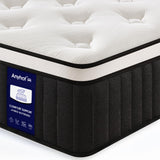 Anyhot,Queen Mattress,10 Inch Medium Firm Hybrid Bed Mattresses,Queen Mattress Size with High Density Foam and Independent Pocket Springs,Release Pressure,Cool and Breathable Anyhot