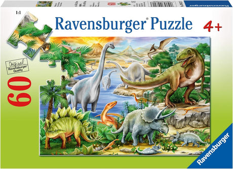 Ravensburger Prehistoric Life Puzzle - 60 Piece Durable Jigsaw Puzzle for Kids | Unique Puzzle Pieces | Enhances Concentration & Creativity | Eco-Friendly - FSC Certified Ravensburger
