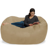 Chill Sack Bean Bag Chair: Huge 6' Memory Foam Furniture Bag and Large Lounger - Big Sofa with Soft Micro Fiber Cover - Camel Chill Sack