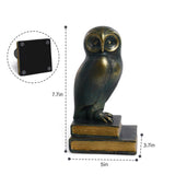 Kakizzy Book Ends for Shelves, Owl Decorative Bookends Bronze Bird Book Stopper Unique Kids Book Holders with Anti-Slip Base Luxurious Bookends for Kids Rooms Office Home Decor(Bronze) Kakizzy