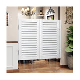 Interior Solid Wood Swing Door,Swinging Doors Cafe Doors,Saloon Cafe Doors, Indoor Premade Louvered Saloon Swing Door, Auto Close, for Bar Kitchen Stairs, Customizable,A,W75xH90cm(29.5x35in) ZXCVBAS