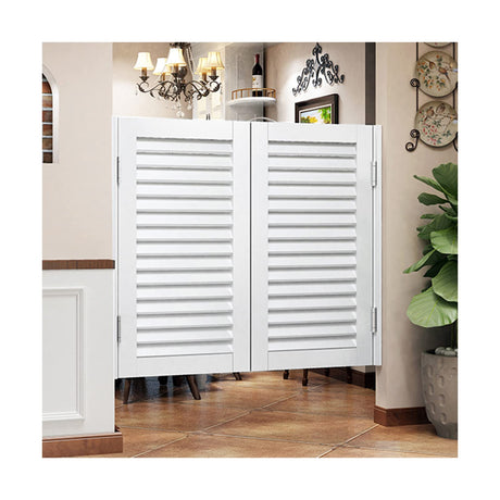 Interior Solid Wood Swing Door,Swinging Doors Cafe Doors,Saloon Cafe Doors, Indoor Premade Louvered Saloon Swing Door, Auto Close, for Bar Kitchen Stairs, Customizable,A,W75xH90cm(29.5x35in) ZXCVBAS