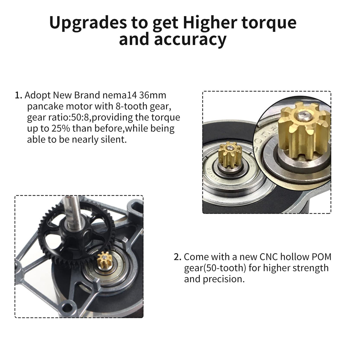 FYSETC CNC All Metal Sherpa Mini Extruder Light Weight Kit with 36 Moons Motor High Temperature Resistance Machined Part Compatible with Voron2.4 Ender-3 V2 CR-10 S Ender-2 Prusai3 FDM 3D Printers FYSETC