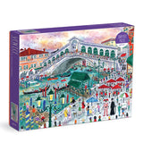 Galison Michael Storrings Venice 1500 Piece Puzzle from Galison - Challenging 1500 Piece Jigsaw Puzzle, Featuring Stunning Illustrations of Venice, Thick and Sturdy Pieces, Idea Galison