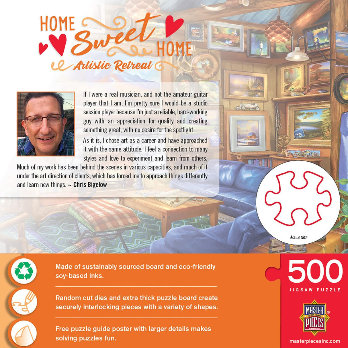 MasterPieces Home Sweet Home - Artistic Retreat 500 Piece Jigsaw Puzzle Masterpieces