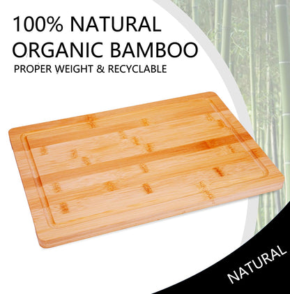 Cutting Boards for Kitchen,Wood Cutting Board Set of 3,Thick Wooden Chopping Board with Holder,Bamboo Cutting Boards Dishwasher Safe, Butcher Block Cutting Board for Meat