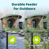 Birdfy 2 Smart Bird Feeder 3 Lenses & 2 Cameras, Dual Angles, Solar-Powered, Wireless Birdwatching, Permanent AI Identify 6000+ Bird Species & Motion Detection, Gift Present Birdfy