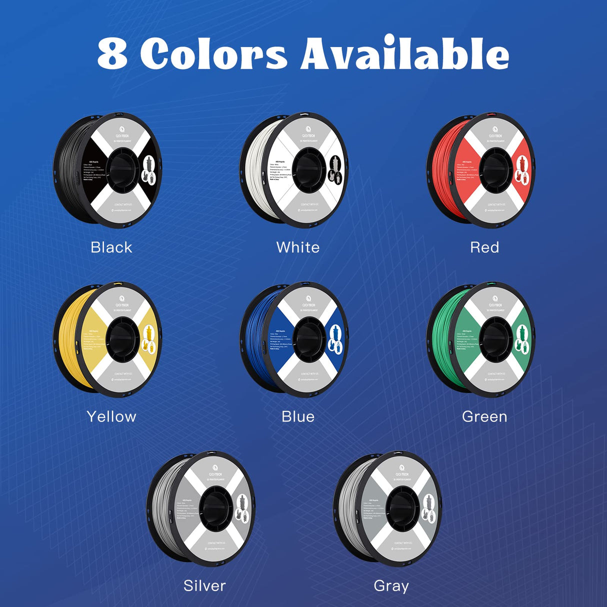 R QIDI TECHNOLOGY ABS Filament 1.75mm, 3D Printer Filament ABS Rapido 1kg Spool (2.2lbs), Suitable for Hyper Speed Printing, 3D Printing Filament Fit Most FDM 3D Printers, Highly Resistant, Black R QIDI TECHNOLOGY