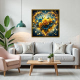 CHWGLFGG 5D Diamond Art Kits for Adults Beginners, Flowers Heart Diamond Painting Kits, DIY Full Round Drill Paint by Diamonds Dot Gem Art for Adults, Home Wall Decor 13.7X 13.7 Inch CHWGLFGG