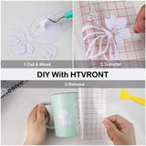 HTVRONT White Permanent Vinyl, White Vinyl for Cricut - 12" x 14 FT White Adhesive Vinyl Roll for Cricut, Silhouette, Cameo Cutters, Signs, Scrapbooking, Craft, Die Cutters (Glossy White) HTVRONT