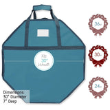 Hearth & Harbor Wreath Storage Container - Hard Shell Christmas Wreath Storage Bag with Interior Pockets, Dual Zipper and Handles - 30" Premium Wreath Storage Organizer Box Hearth & Harbor