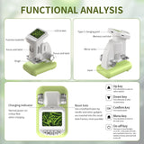 1200X Microscope for Kids with 2 inch Screen STEM Digital Science Kit Rechargeable Handheld Zoom 32GB SD Card Slides Photo and Video Gift for Kids Ages 6 to 12 (Green) WSDMIC