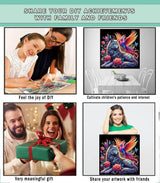 Lophomie Diamond Art Kits for Adults, 5D DIY Wolf Diamond Painting Kits for Adults Beginners, Diamond Dots Kits Gem Arts Crafts for Home Wall Decor 14x14 Inch Lophomie