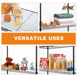 EFINE 5-Shelf Shelving Unit with Shelf Liners Set of 5, Adjustable, Metal Wire Shelves, 150lbs Loading Capacity Per Shelf, Shelving Units and Storage for Kitchen and Garage Catalina Creations