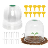 Vumdua Cloche Garden Dome, 6 Pack Plant Covers, Clear Plastic Dome, Humidity Domes for Seed Starting Greenhouse, Plant Dome with 18 Ground Securing Pegs & 10 Plant Label (7.3" D x 6.9" H) Vumdua