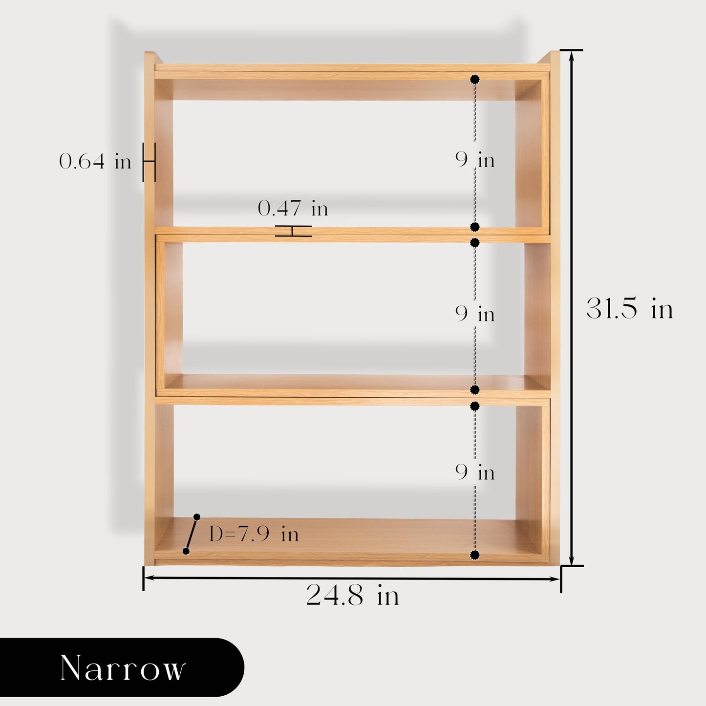 Cmishe Expandable 4-Tier Wooden Bookshelf for Small Spaces - Modern Natural Finish - WoodArtSupply