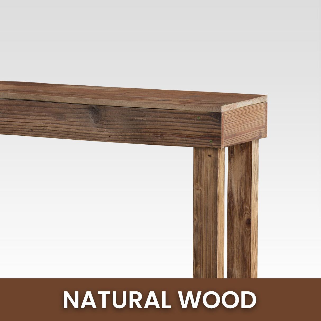 COSHOMER Rustic Farmhouse Console Table with 2 Tiers - Distressed Reclaimed Wood Entryway Sofa Table, Narrow Long Behind Couch Table for Living Room & Bedroom,60x30x10 Inch,Natural Wood(Oak) COSHOMER