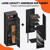 Xyvaly 2025 Upgraded Large Gun Safe for 8-10 Rifles - Quick Access, Gun Safes for Home Rifle and Pistols,Removable Shelves & Pistol Storage for Home Security. (XL) Xyvaly