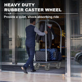 NINOSO 6" Heavy Duty Casters, Swivel Rubber Casters Set of 4 No Noise Plate Caster Wheels, Load Capacity 3200lbs Ninoso