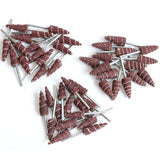 3x10 mm Cone Shape Abrasive Flap Wheel,Sandpaper Grinding Head for Rotary Tool, 3mm Shank 45Pcs,Used for Groove, Gap, Corner polishing FPPO