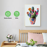 Mys Aurora Puzzles for Adults Cactus Flower Wooden Puzzles, 500 Pieces Unique Shaped Liberty Jigsaw Puzzles, Birthday for Adults and Kids, Fun Challenge Family Game 16.7'' x 23.4'' Mys Aurora