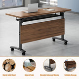 Conference Table 4 Pack - Modern Office Conference Room Table, Folding Conference Tables Training Table, Mobile Flip Top Meeting Table with Caster Wheels (A, 63 x 23.6 x 29.5 inch) Ysjndasm