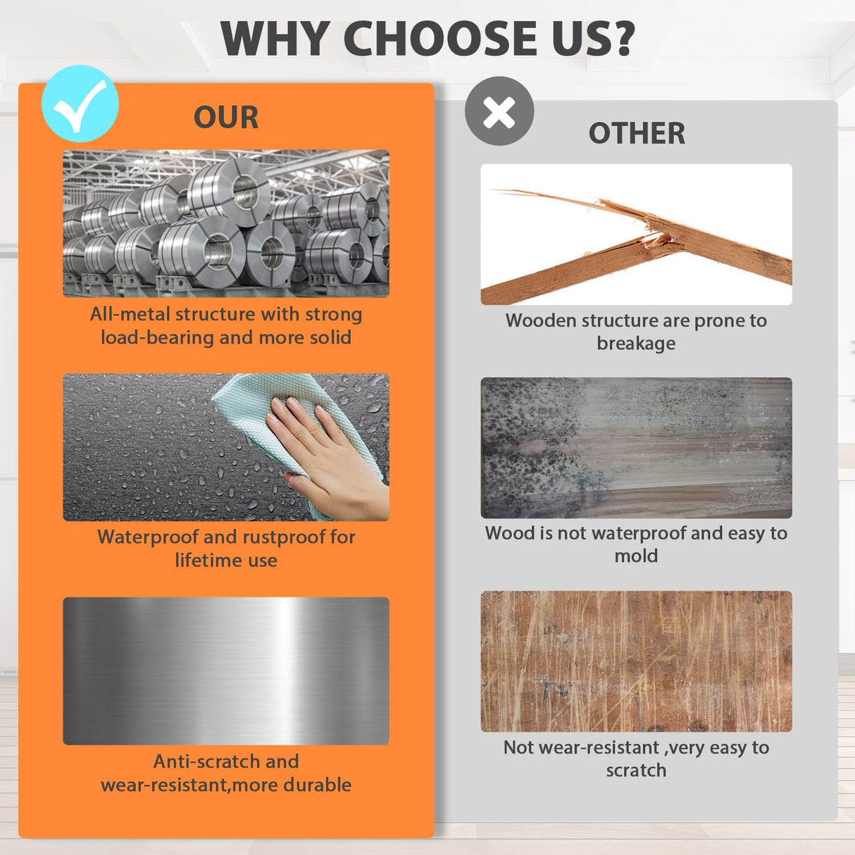 4-Tier Storage Shelves, 36Lx14Wx54H Wire Rack, Height-Adjustable Metal Shelving, Max Load 1000 LBS, Laundry to Garage, Black MKDLUFEI