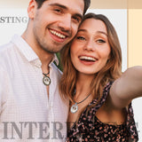 Junkin 24 Pcs Sublimation Rhinestone Trays Pendant Set, Including 6 Double Sided Blank Rhinestone Bezel Trays, 6 Pcs Thick Chains with 12 Sublimation Discs for Making (Round Style) Junkin