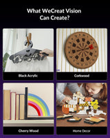 WECREAT Vision 40W Laser Cutter with Fume Extractor, 4 in 1 Rotary, Air Assist, Laser Bed, Fully Enclosed Diode Desktop Laser Engraver Machine for Acrylic Wood Metal Leather Craft DIY WECREAT