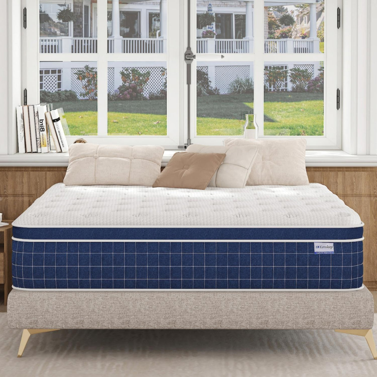 King Size Mattress, Upgrade Strengthen, 14 Inch Firm Hybrid King Mattress in a Box, Mattress King Size With Memory Foam and Independent Pocket Springs, Release Stress, Strong Edge Support EEN EEN SLEEP