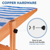 Kids Wooden Sandbox with Cover for Backyard Garden,Sand Box with Adjustable Canopy,Kids Outdoor Play Equipment Sand Protection Bottom Liner 47X47in. Agitree