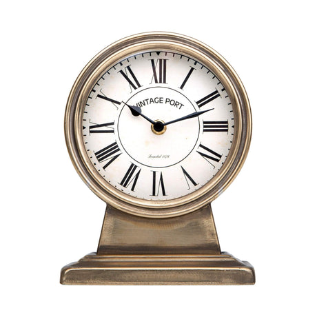 NIKKY HOME Vintage Gold Mantle Clock, Silent Non-Ticking Battery Operated Rustic Table Desk Shelf Clock for Living Room Decor NIKKY HOME