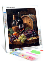 MOER SKY Wine Bar 5D Adult Diamond Art, DIY Diamond Art Painting Kits for Home Decor Canvas 12x16 inch MOER SKY