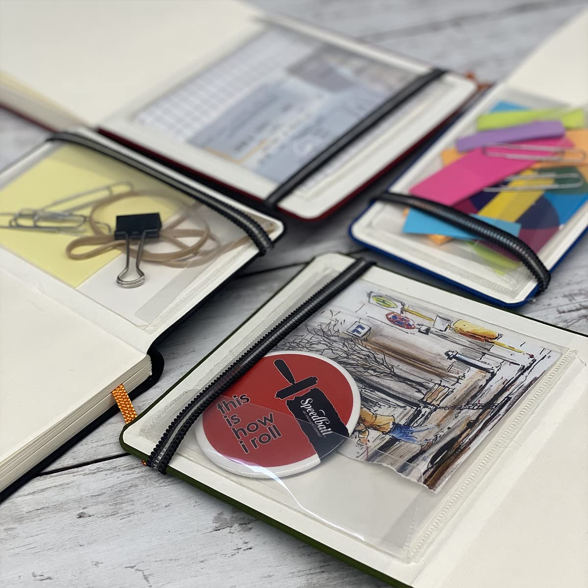 Speedball Art Products Travelogue Drawing Book, Square 5-1/2 x 5-1/2, Ultramarine Blue Artist Journal Speedball