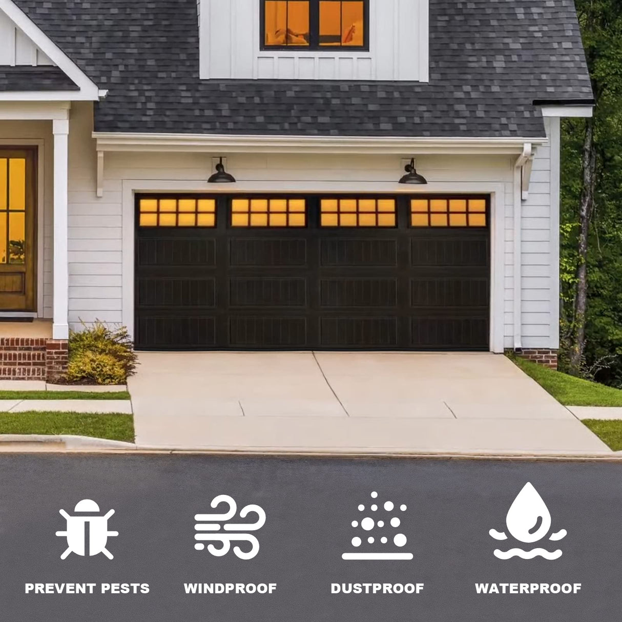 showingo 20 ft Garage Door Rubber Bottom Weather Seal Replacement for Clopay Garage Bottom Seal, Easy Installation and Durable Materials showingo