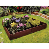 Emsco Group Raised Bed Garden Bed Boards - 4' x 4' - Brown Emsco Group