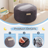 MAXYOYO Bean Bag Chair Bed for Kids, Convertible Bean Bag Folds from Lazy Chair to Floor Mattress Bed, Stuffed Floor Sofa Couch for Boys and Girls, High-Density Foam Filling, Dark Grey MAXYOYO