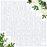 Amrules 65 Pcs 4 Inch Plastic Painting Stencils Reusable Letters Numbers and Symbols Stencil Art Crafts Interlocked Drawing Templates Set for Wood, Walls, Fabrics, Rocks Amrules