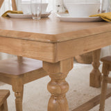 Bush Furniture Rectangular Dining Table, 67 inch Squire Trestle, Farmhouse Decor, Sterling Collection, Light Brown Bush Home