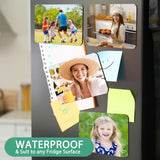 Flutesan 32 Pcs Large Sublimation Magnet Blanks Personalized Refrigerator Sublimation Blanks Include 16 Rectangle Blanks 16 Fridge Magnets for Office Kitchen Microwave Car Wall Decoration(4 x 6 Inch) Flutesan