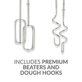 Nostalgia Classic Retro Professional 3.5 Qt Stand Mixer with Tilt Head and Stainless Steel Bowl, Six-Speed, Includes Dough Hooks and Beaters, Aqua Nostalgia