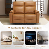 PALLOME Power Recliner Loveseat, Electric Reclining Sofa with USB & Type-C Ports, Wall Hugger Recliner with Extended Footrest, Loveseat Couch for Living Room, RV (Brown) PALLOME