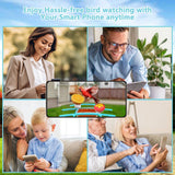 2.5K Smart Bird Feeder with Camera, Birds Watching Camera with AI Identify Bird Species, Outdoor Birds Feeder House with Solar Panel for Bird Lovers (Blue) Tutoview