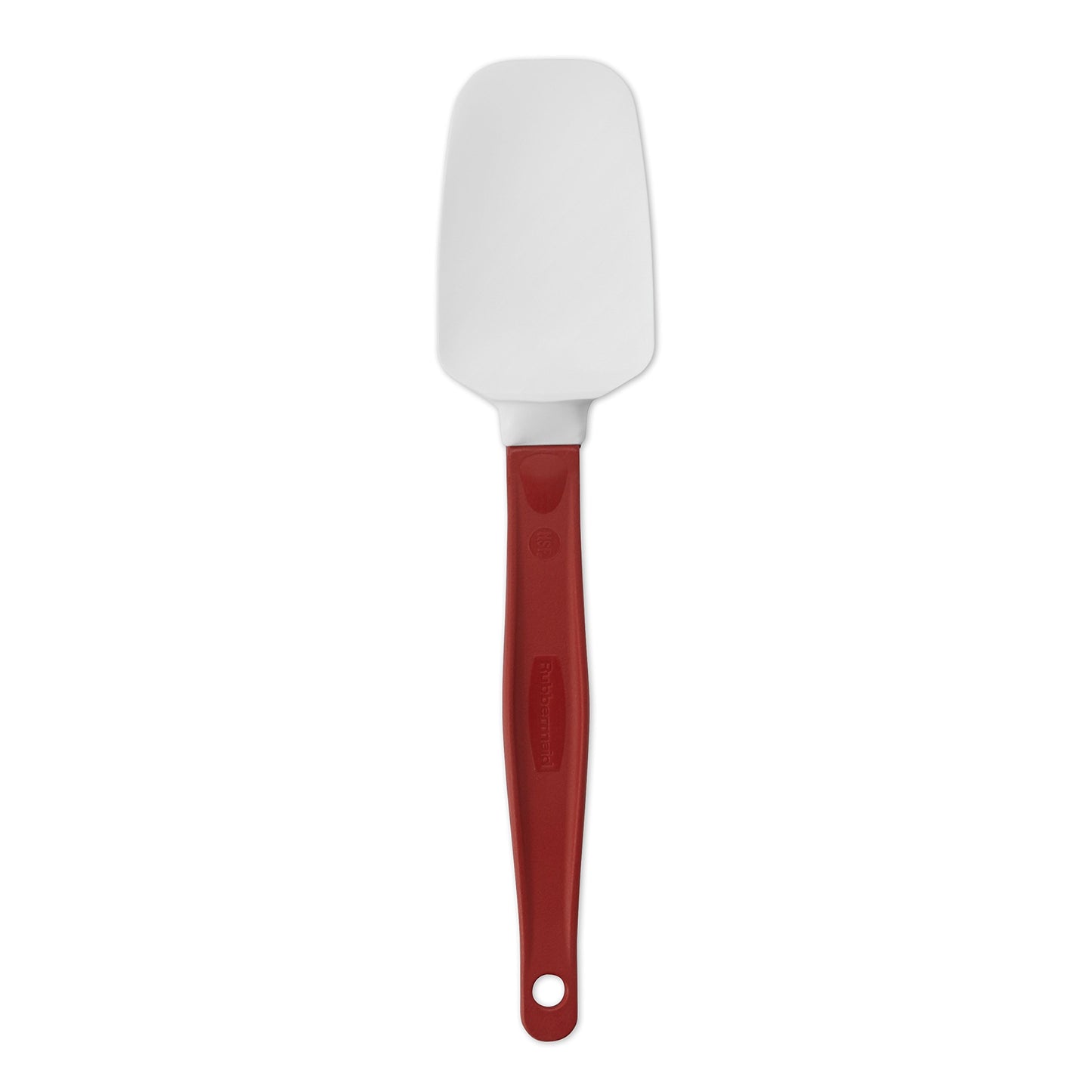 Rubbermaid Commercial Products High Heat Resistant Silicone Heavy Duty Spatula/Food Scraper, 9.5", 500 Degrees F, Red Handle, for Baking/Cooking/Mixing, Commercial Dishwasher Safe