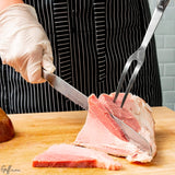 Browne Two Pronged Fork Tine Elite - 11 Inch Kitchen Forks Carving Fork for Meat Stainless Steel Kitchen Utensils Meat Fork Carving - Silver Heavy Duty Serving Fork Carving Set Meat Forks for Kitchen Guffman