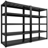 REIBII Garage Shelving 48.2" W Storage Shelves 3000LBS Heavy Duty Shelving Adjustable Metal Shelf Industrial 5 Tier Pantry Shelves for Basement Warehouse Supermarket 72.2"H x 24.2"D x 48.2"W, 2 Pack REIBII