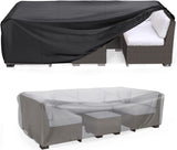 Patio Furniture Set Cover Waterproof, Mrrihand Outdoor Sectional Sofa Set Cover Heavy Duty 600D Table and Chair Set Cover 98" L× 78" W× 30" H Mrrihand