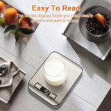 CROWNFUL Food Scale, 11 lb Digital Kitchen Scales with Built-in Coin Battery, Weight Ounces and Grams for Cooking and Baking, 6 Units with Tare Function, LCD Display, 304 Stainless Steel CROWNFUL